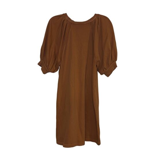 Universal Thread large Terra-Cotta Puff Sleeve Sweatshirt Dress EUC - Picture 2 of 9